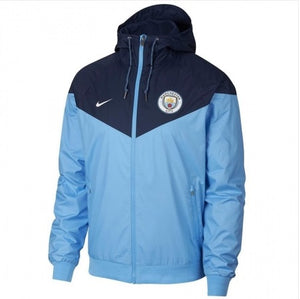 Jaqueta Corta Vento Manchester City Preto/Azul 18-19